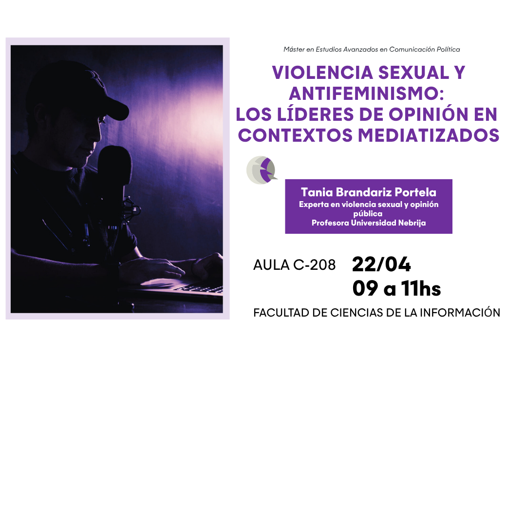 Conferencia: Violencia sexual y antifeminismo en los medios: ¿Qué papel juegan los líderes de opinión?